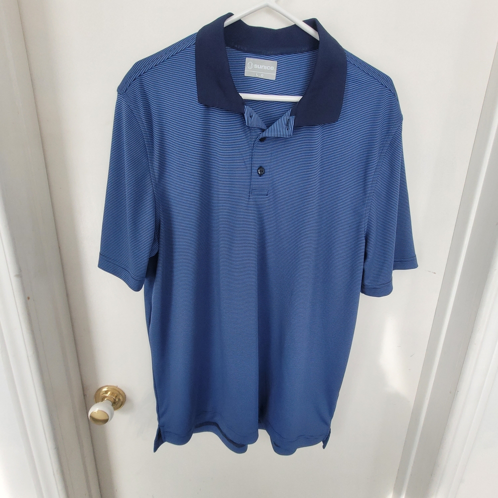 Blue Short-Sleeve Polo Shirt - Classic Performance